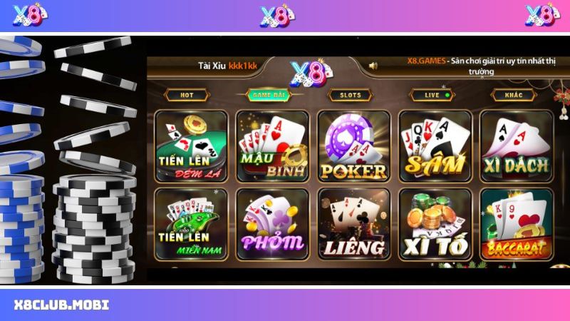 X8 game bài là sản phẩm chủ đạo của nhà cái